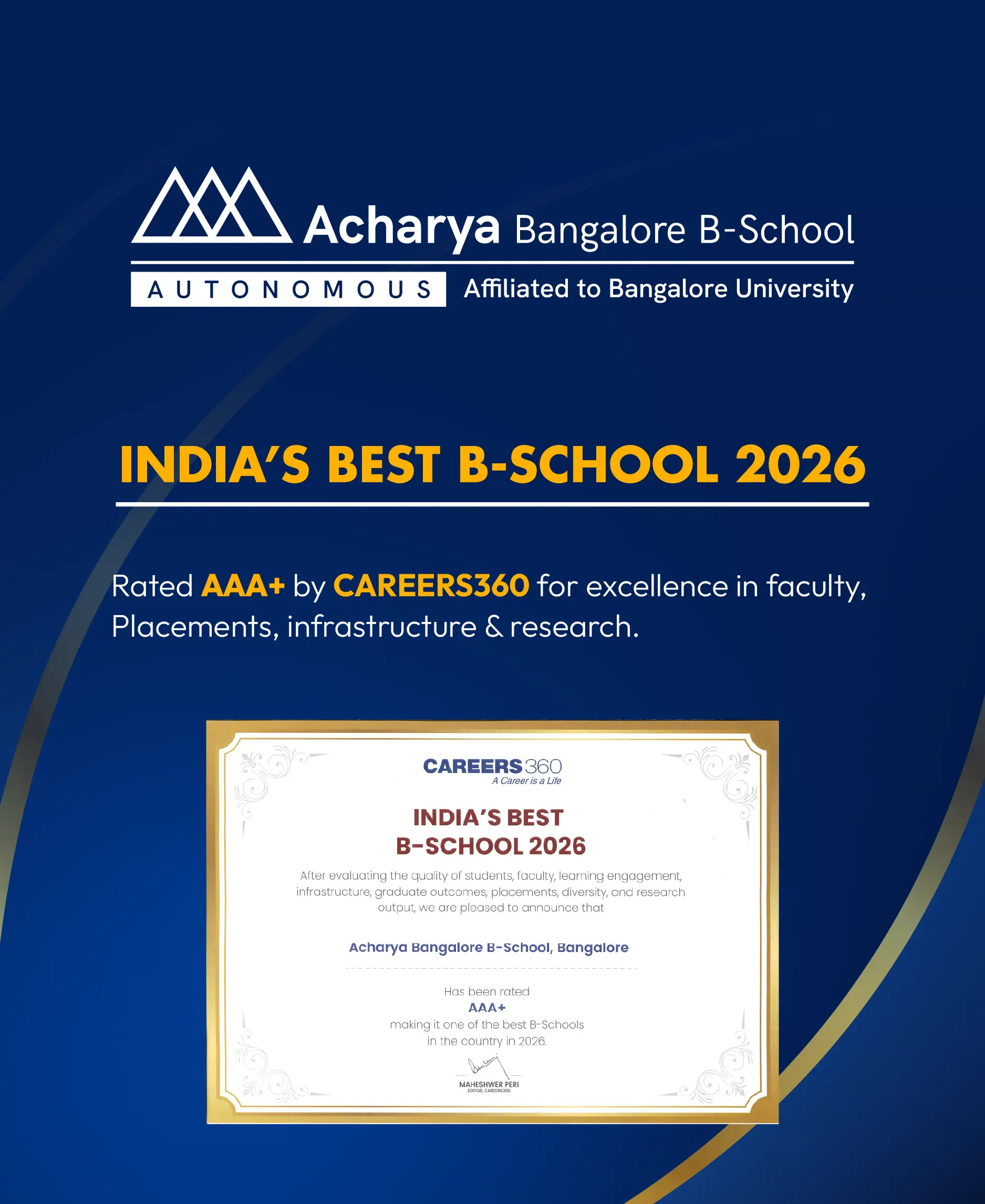 India's Best B-School 2026